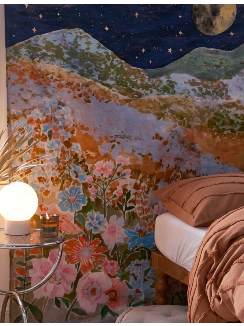 Urban Outfitters Moonlit Landscape Tapestry Large Celestial Moon Wall Decor 🌕